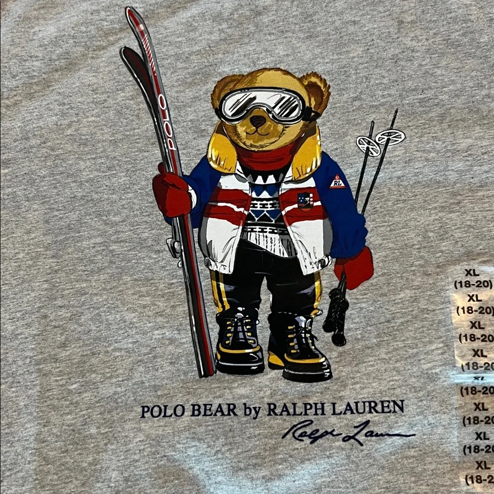 Polo Ralph Lauren Ski Polo Bear Long Sleeve Shirt XL (18-20) - Picture 3 of 10